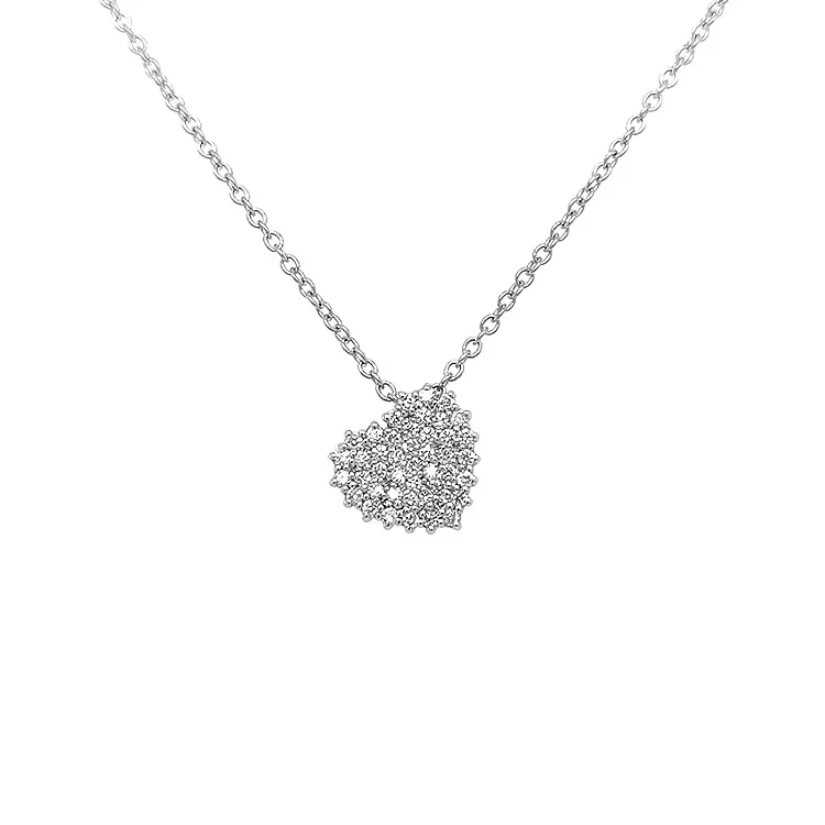 Gold-Anhänger Herz mit Diamanten