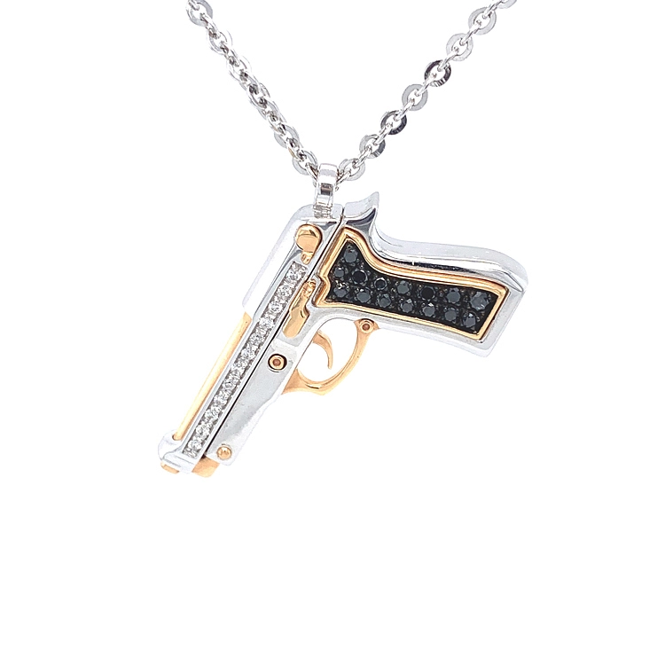 Gold-Anhänger Pistole Zancan Couture Limitierte Auflage EC374RB60