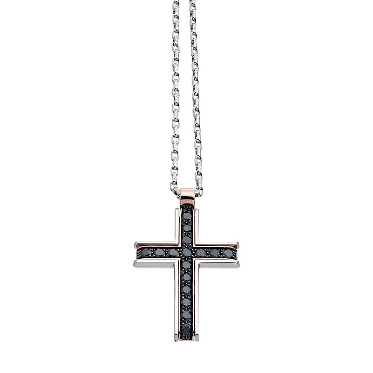 Gold-Anhänger Kreuz Zancan Couture Erste EC300RB