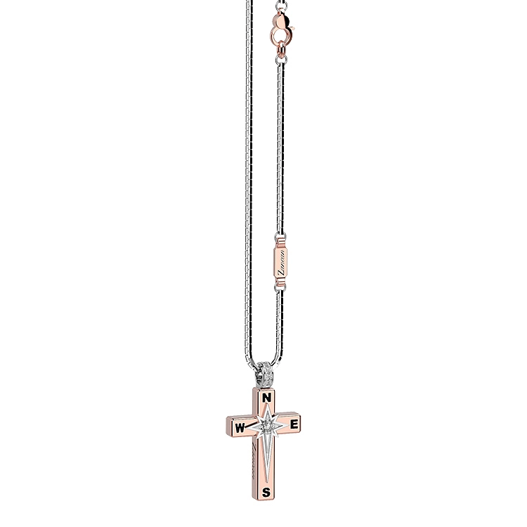 Gold-Anhänger Kreuz Zancan Couture Erste EC512RB