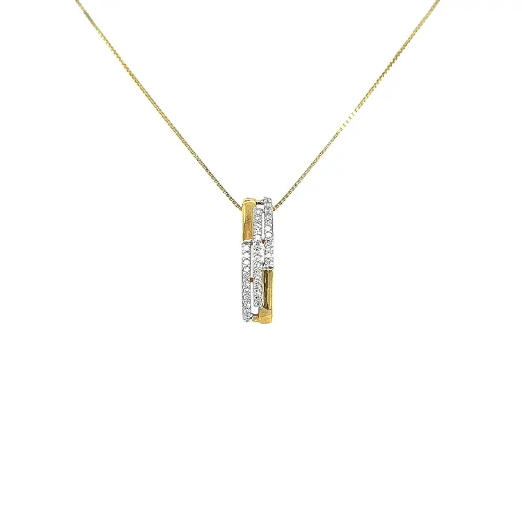 Gold-Anhänger mit Diamanten