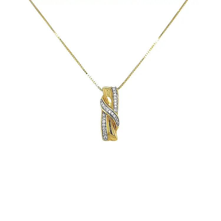 Gold-Anhänger mit Diamanten