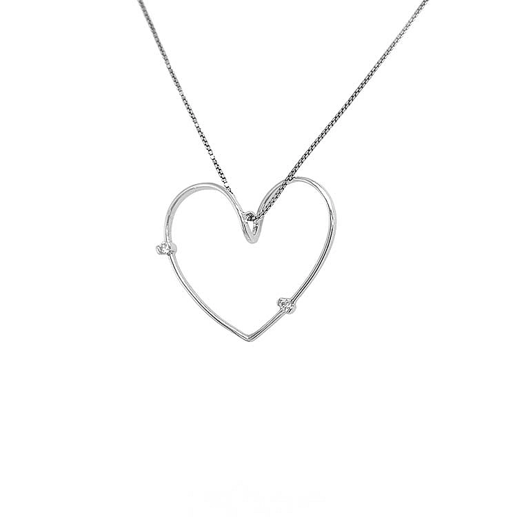 Gold-Anhänger Herz mit Diamanten