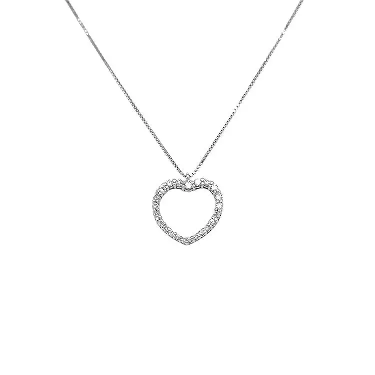 Gold-Anhänger Herz mit Diamanten