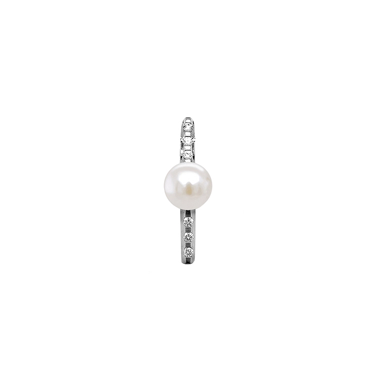 Gold-Anhänger mit Naturperle und Diamanten