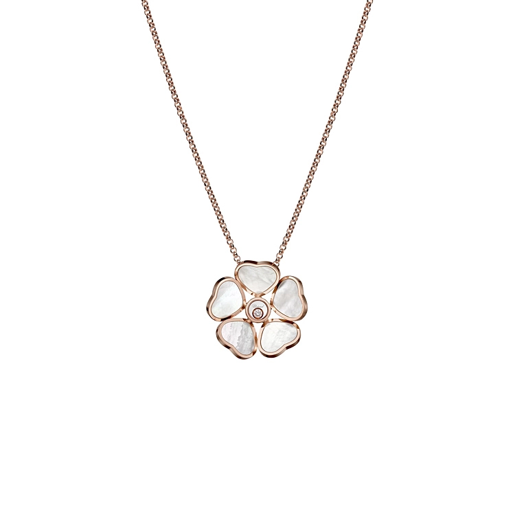 Gold-Anhänger Chopard Happy Hearts Blumen 79A085-5301