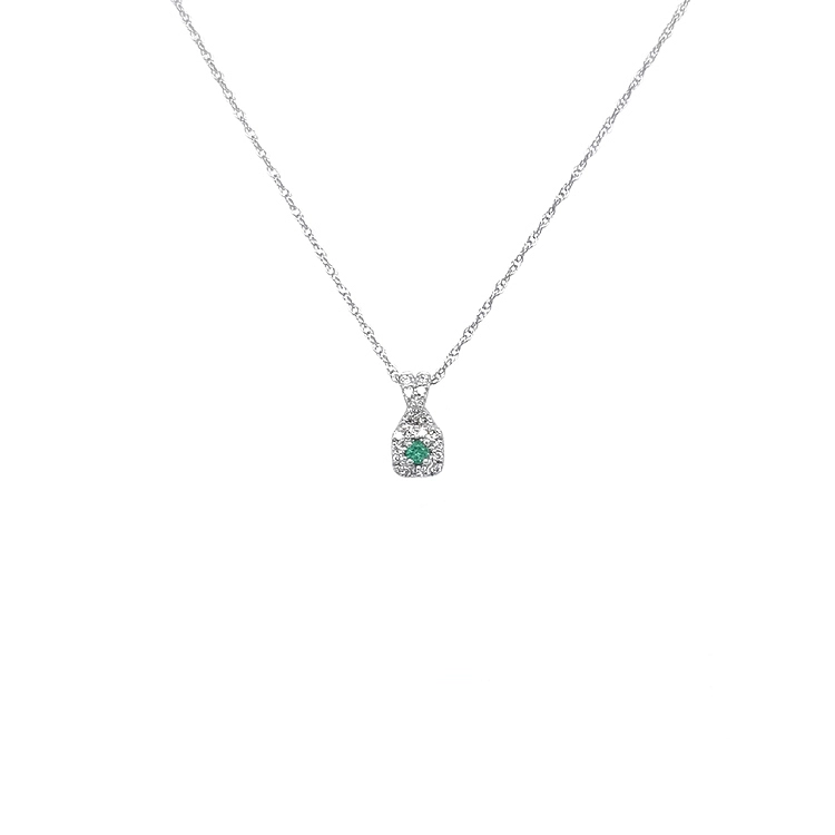 Gold-Anhänger mit Smaragd und Diamanten