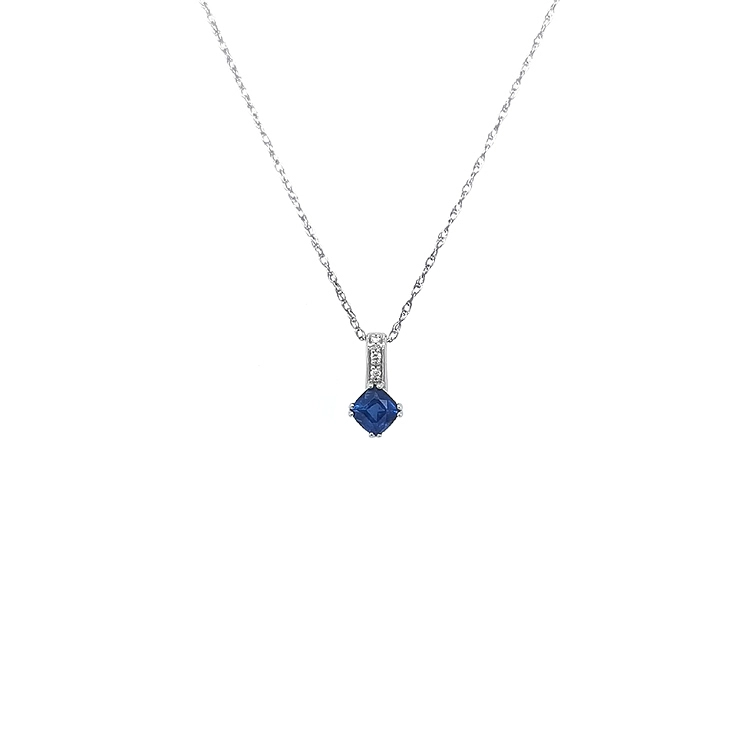 Goldanhänger mit Saphiren und Diamanten