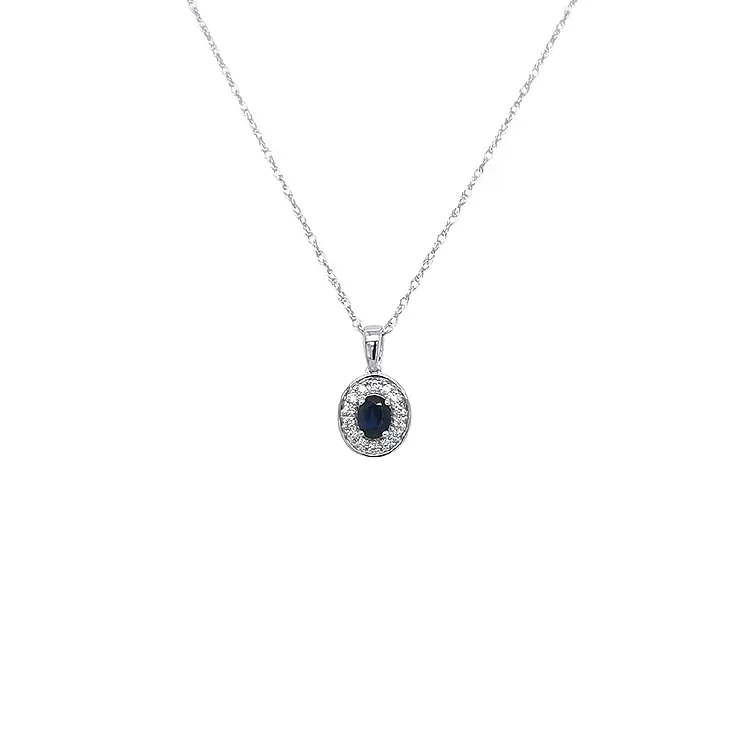 Goldanhänger mit Saphiren und Diamanten