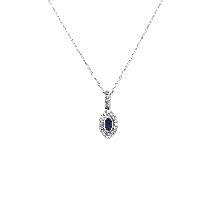 Goldanhänger mit Saphiren und Diamanten