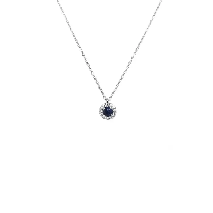 Goldanhänger mit Saphiren und Diamanten