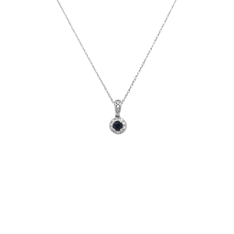 Saphir-Anhänger mit Saphiren und Diamanten