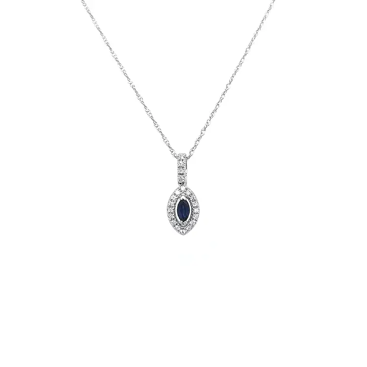 Goldanhänger mit Saphiren und Diamanten