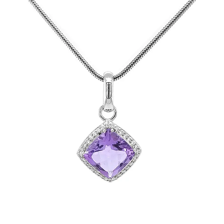 Gold-Anhänger mit Amethyst und Diamanten