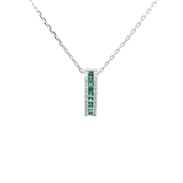 Gold-Anhänger Smaragde und Diamanten