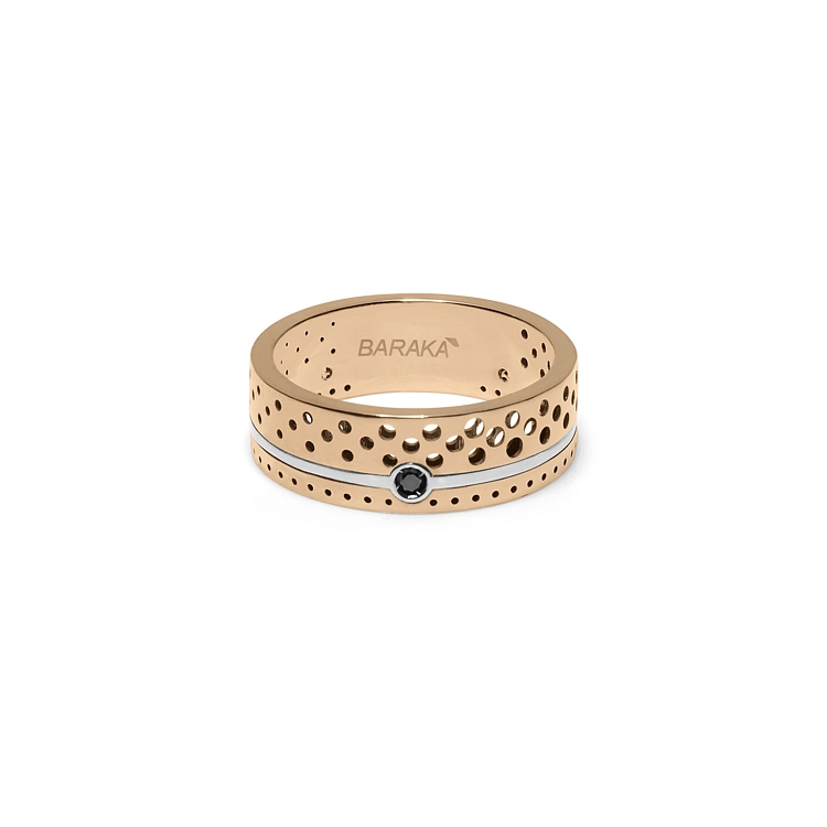 Goldring Baraka mit schwarzem Diamanten AN3130001
