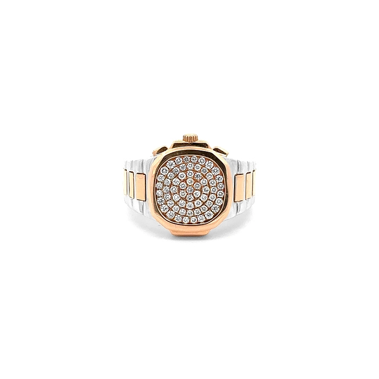 Goldener Herrenring mit Diamanten