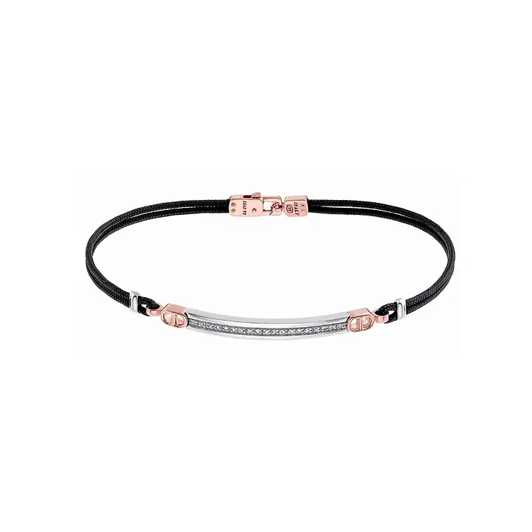 Gold Herren Zancan-Armband mit Diamanten