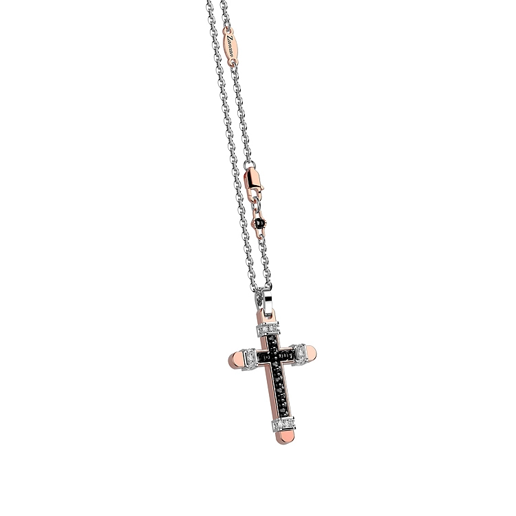 Gold-Anhänger Kreuz Zancan EC524RB
