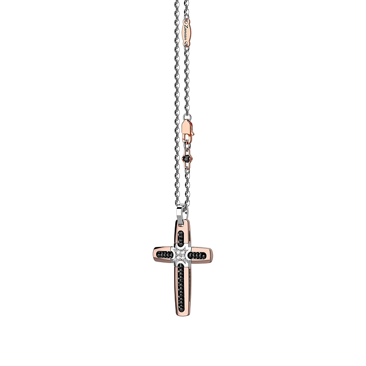 Gold-Anhänger Kreuz Zancan EC523RB60