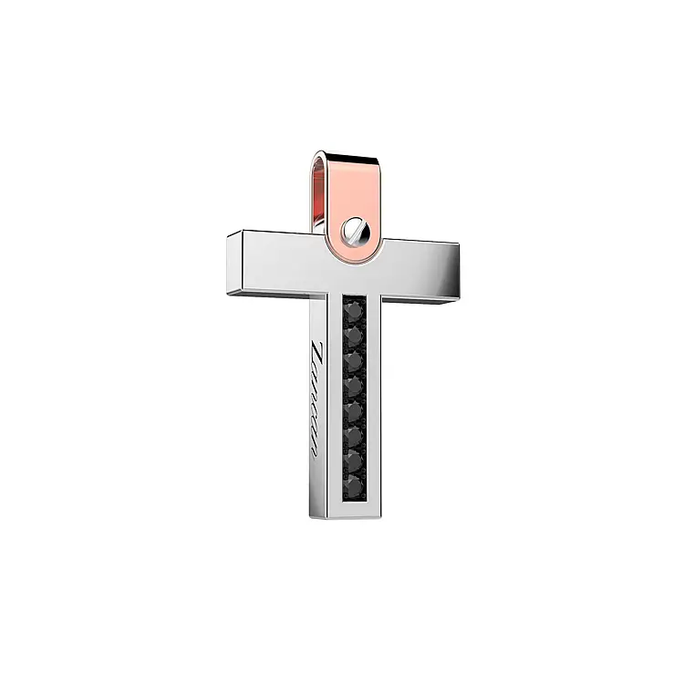 Gold-Anhänger Kreuz Zancan EPE099BR