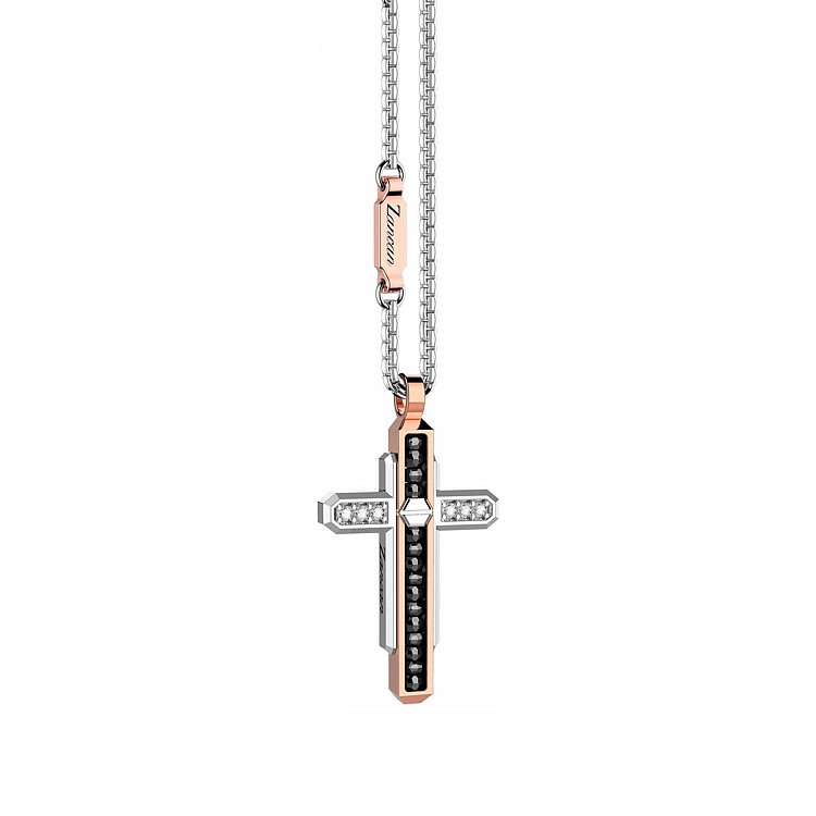 Gold-Anhänger Kreuz Zancan EC805BR60