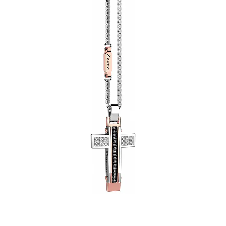 Gold-Anhänger Kreuz Zancan EC807BR60