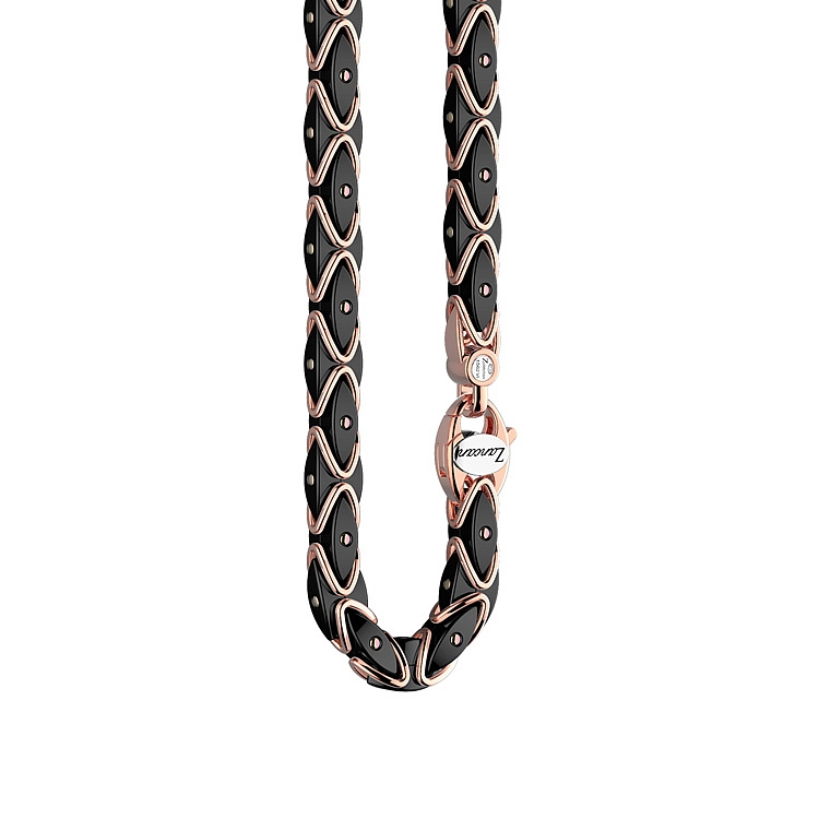 Gold Herren Zancan Kette mit Keramik KC059B-N65
