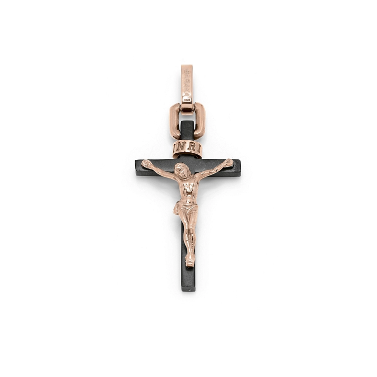 Gold-Anhänger Kreuz aus Roségold