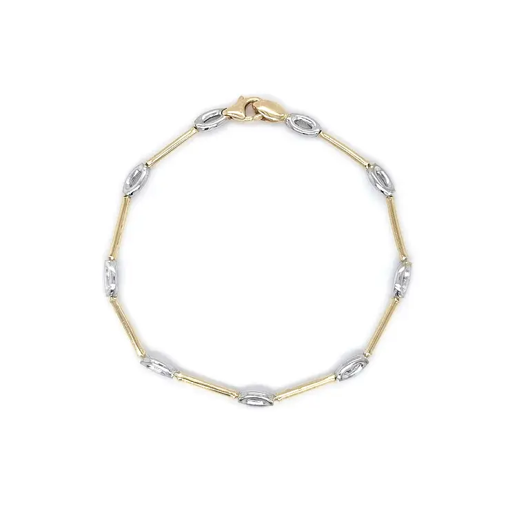 Gold Damenarmband aus farbigem Gold