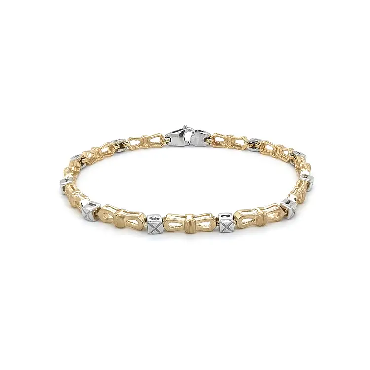 Gold Damenarmband aus kombiniertem Gold