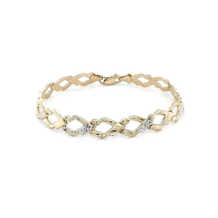 Gold Damenarmband aus kombiniertem Gold