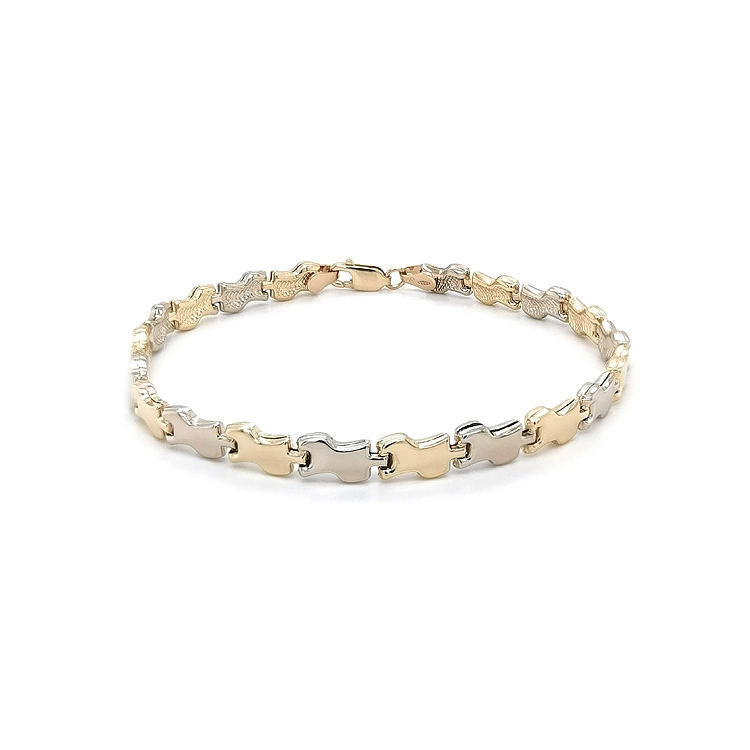 Gold Damenarmband aus kombiniertem Gold