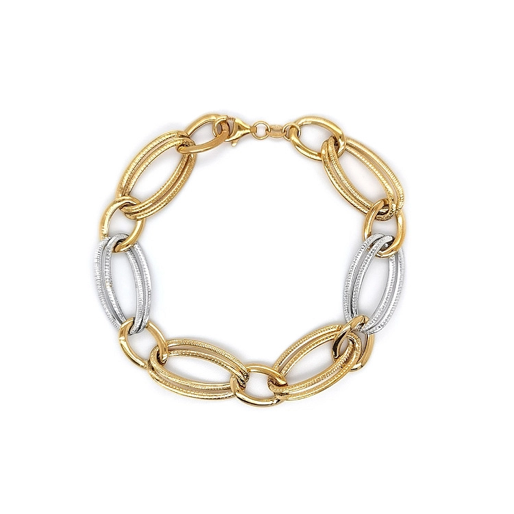 Gold Damenarmband aus kombiniertem Gold