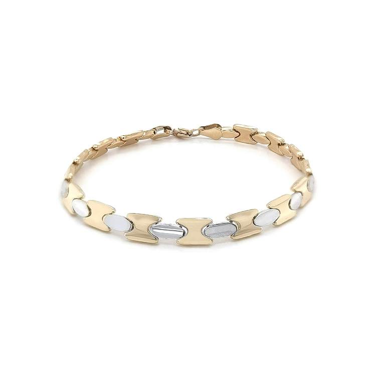Gold Damenarmband aus kombiniertem Gold