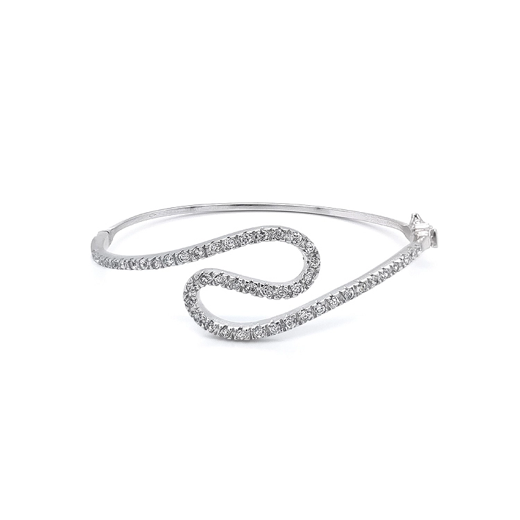 Damenarmband mit Zirkonen aus Weißgold