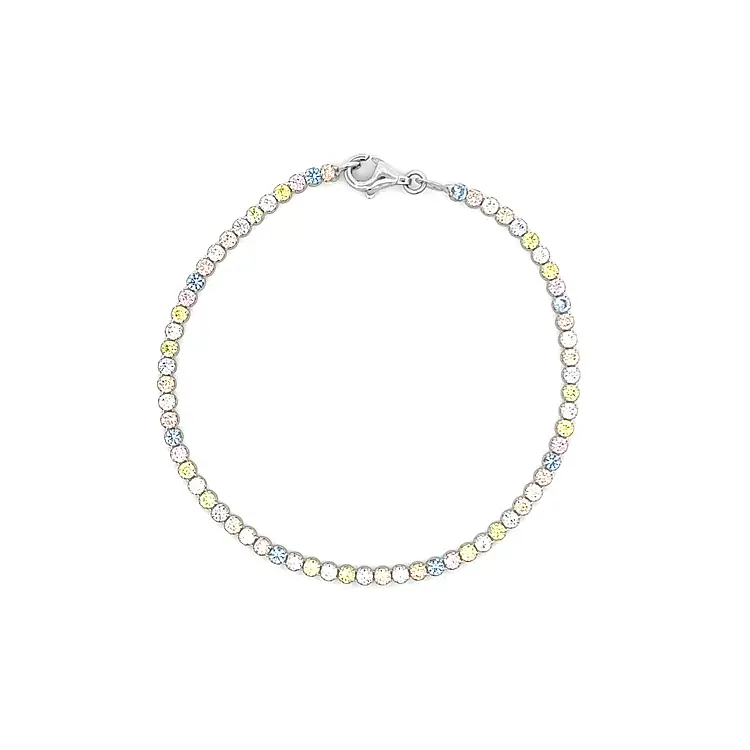 Goldarmband mit farbigen Steinen