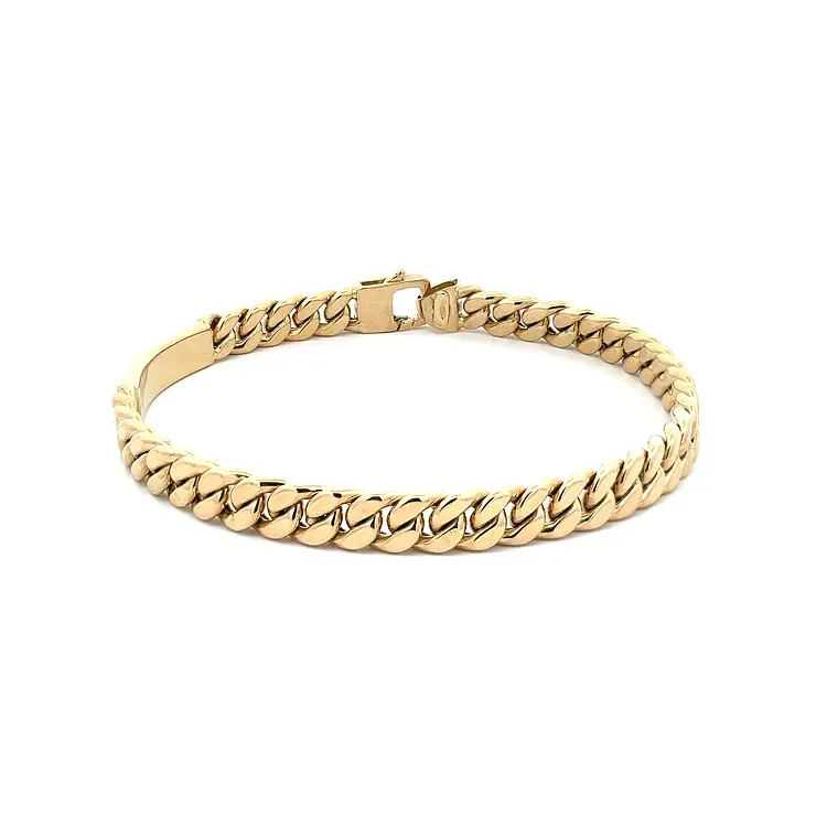 Gold Herrenarmband mit Platte