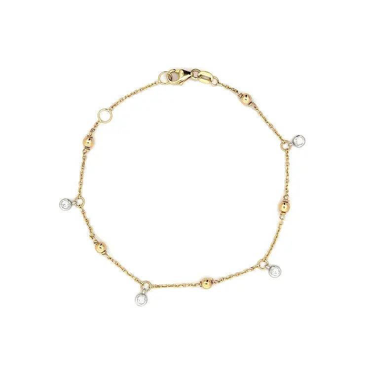 Armband mit Zirkonen aus kombiniertem Gold