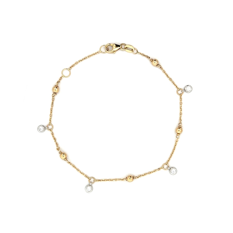 Armband mit Zirkonen aus kombiniertem Gold