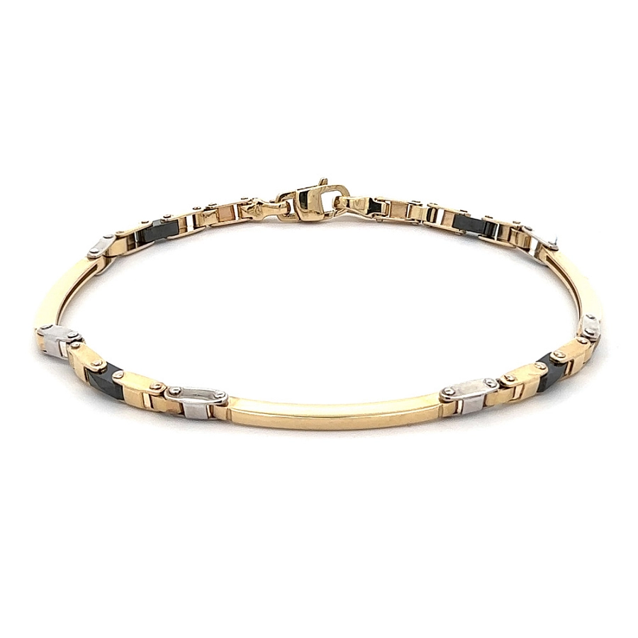 Armband mit Keramik-Kombination Gold