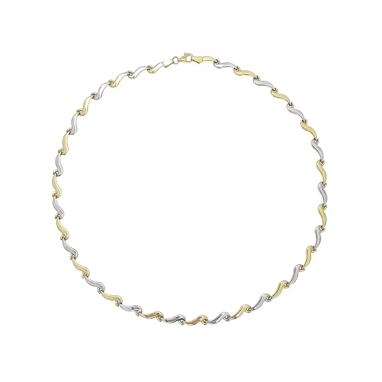 Gold Damenhalskette aus kombiniertem Gold