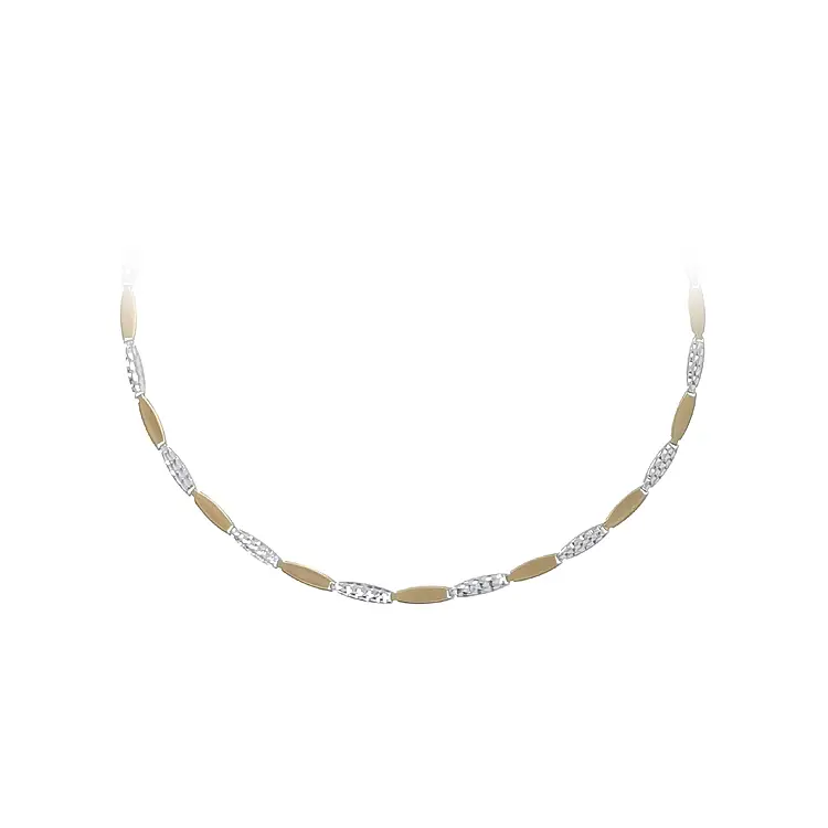 Gold Damenhalskette aus kombiniertem Gold