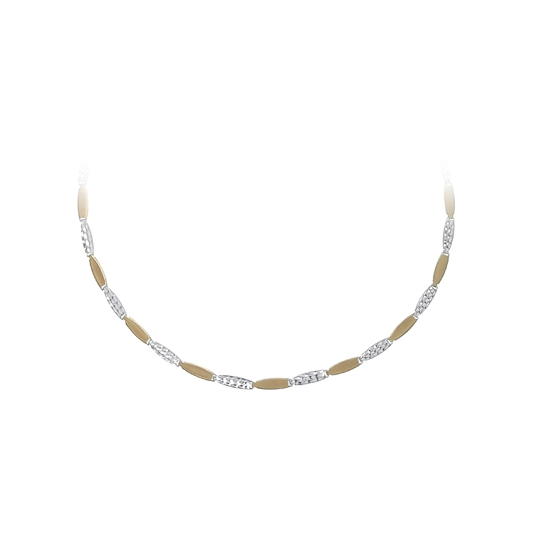 Gold Damenhalskette aus kombiniertem Gold