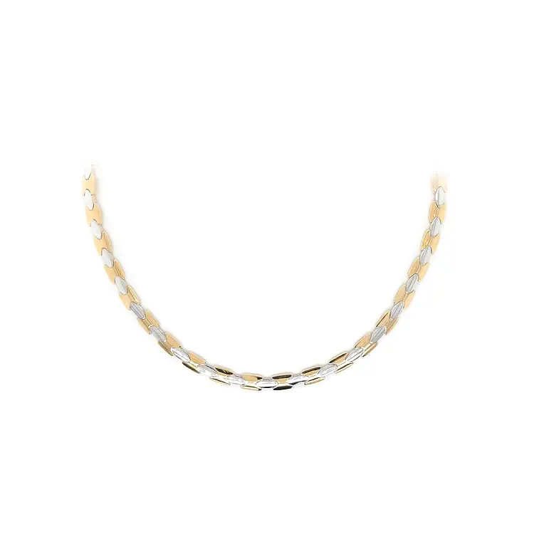 Gold Damenhalskette aus kombiniertem Gold