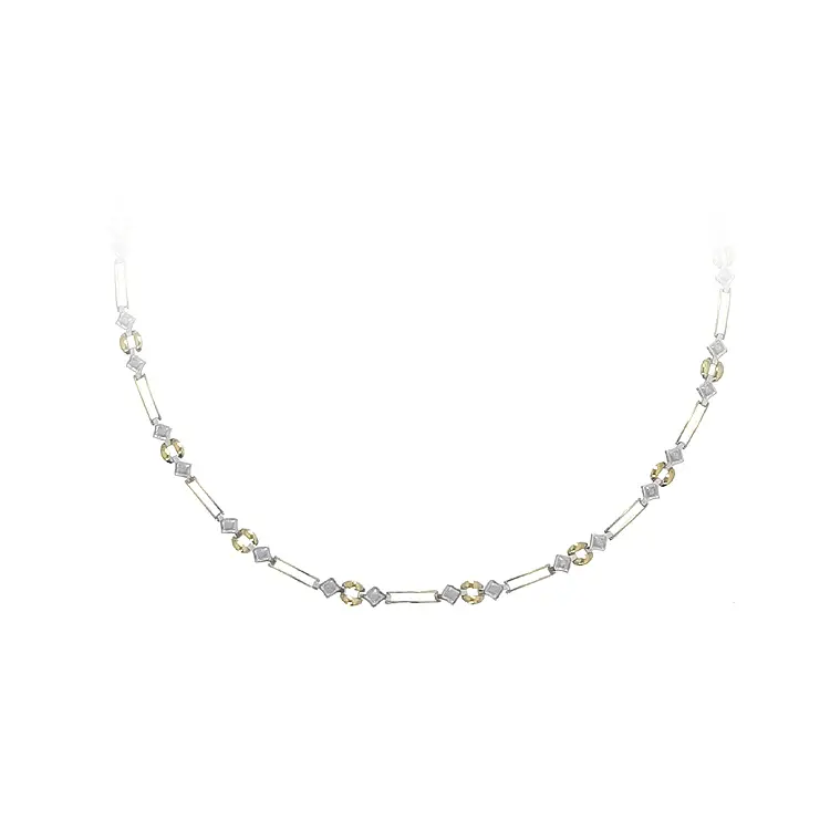 Gold Damenhalskette aus kombiniertem Gold