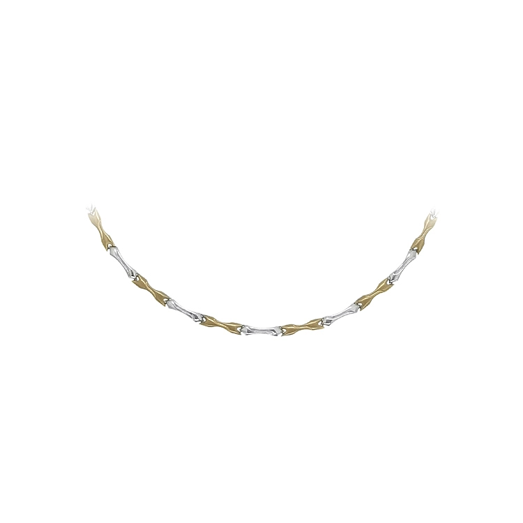 Gold Damenhalskette aus kombiniertem Gold