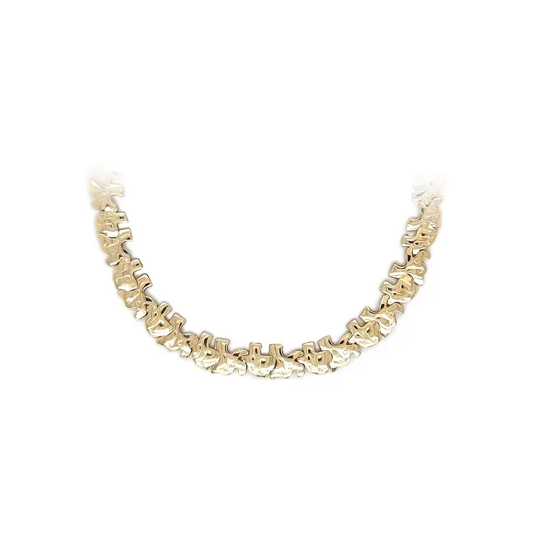 Goldene Halskette mit Elefanten