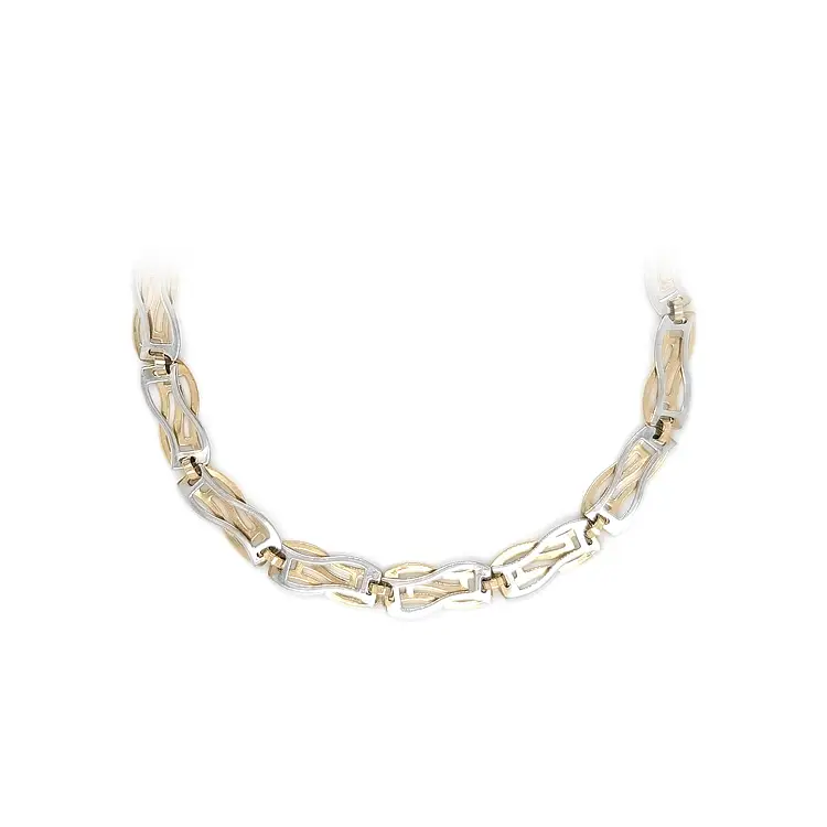 Gold Damenhalskette aus kombiniertem Gold