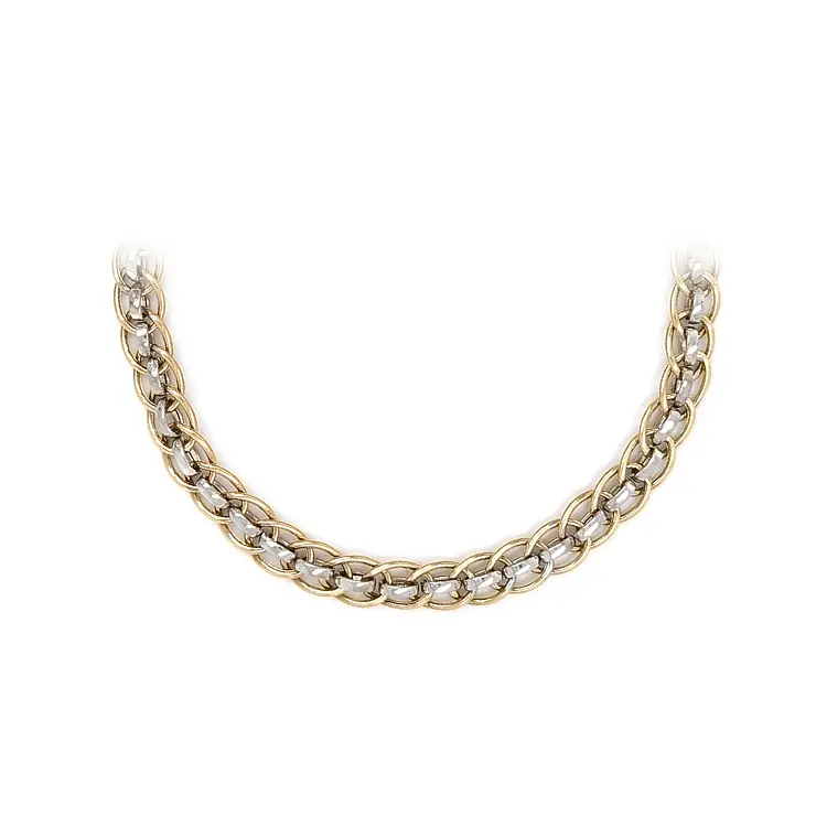 Gold Damenhalskette aus kombiniertem Gold